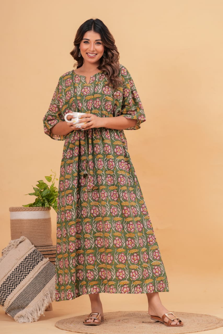 Cotton Printed Women Summer Nighty