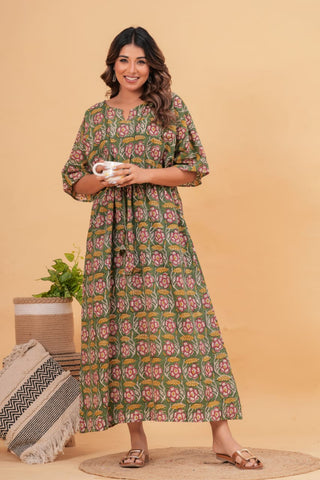 Cotton Printed Women Summer Nighty