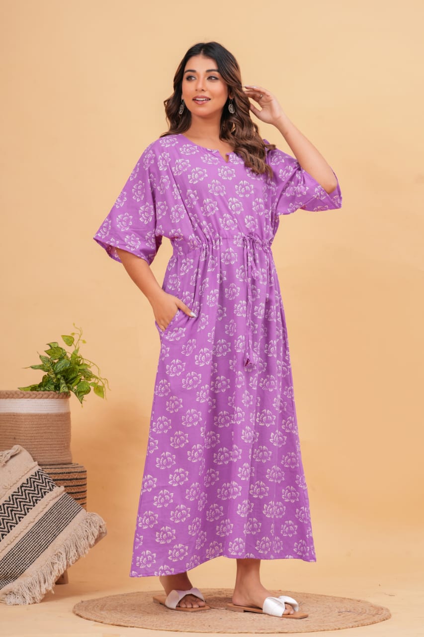 Cotton Printed Women Summer Nighty