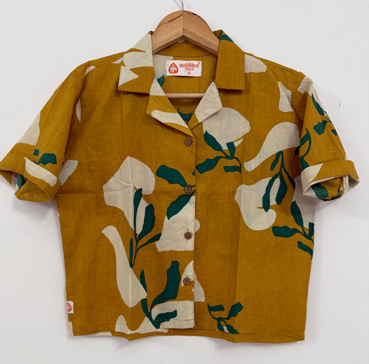 Kartikeya Jaipur Vintage Cropped Shirt for Women