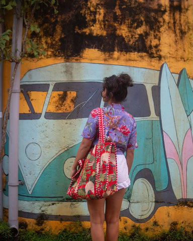 Jungle Print Crop Cotton Shirt for Women
