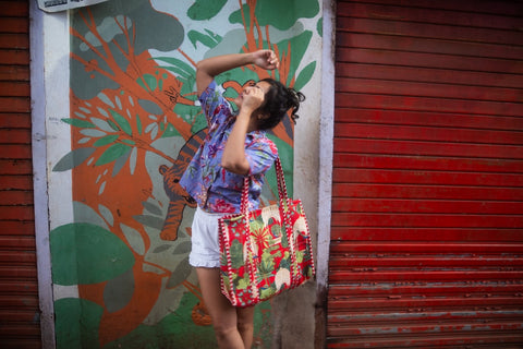 Jungle Print Crop Cotton Shirt for Women