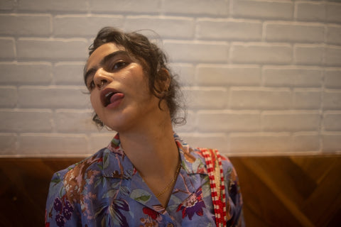 Jungle Print Crop Cotton Shirt for Women