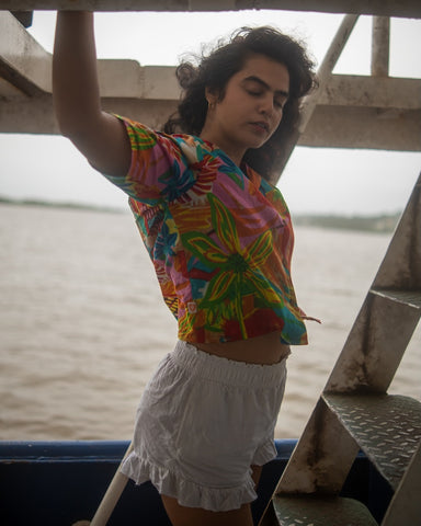 Designer Crop Shirt for Women By Kartikeya Jaipur