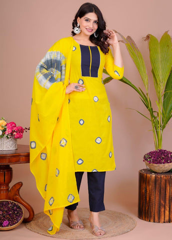 Women’s Cotton Kurti 3 piece suit