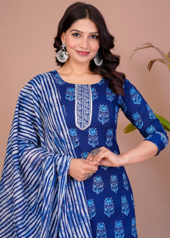 Women’s Cotton Kurti 3 piece suit
