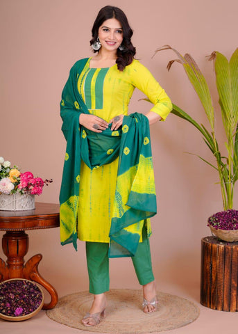 Women’s Cotton Kurti 3 piece suit