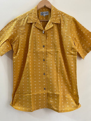 Oversized Classic Kannada Script Cuban Shirt For Womens