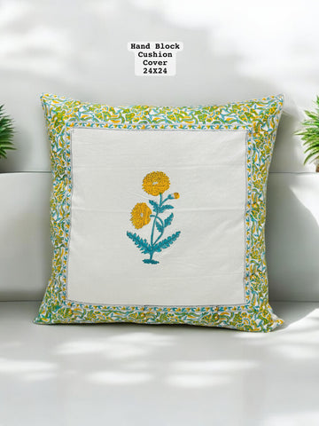 Hand Block Printed 100% Pure Cotton Cushion Covers