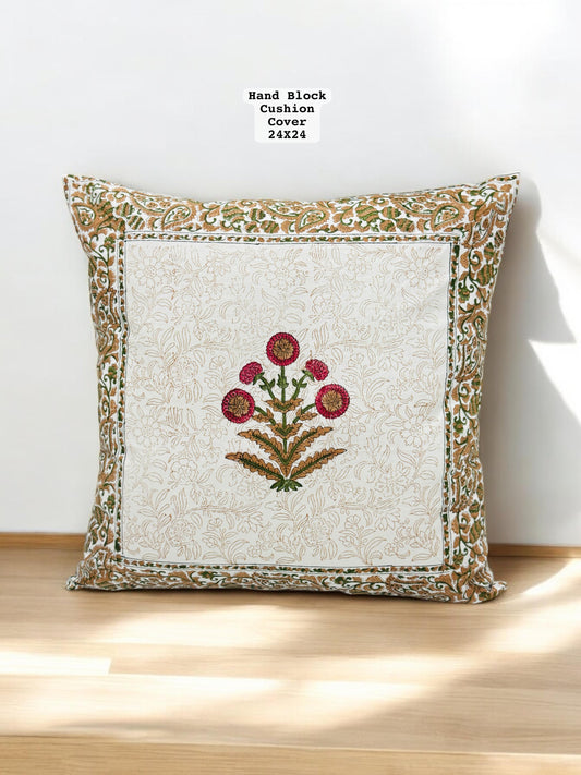 Hand Block Printed 100% Pure Cotton Cushion Covers