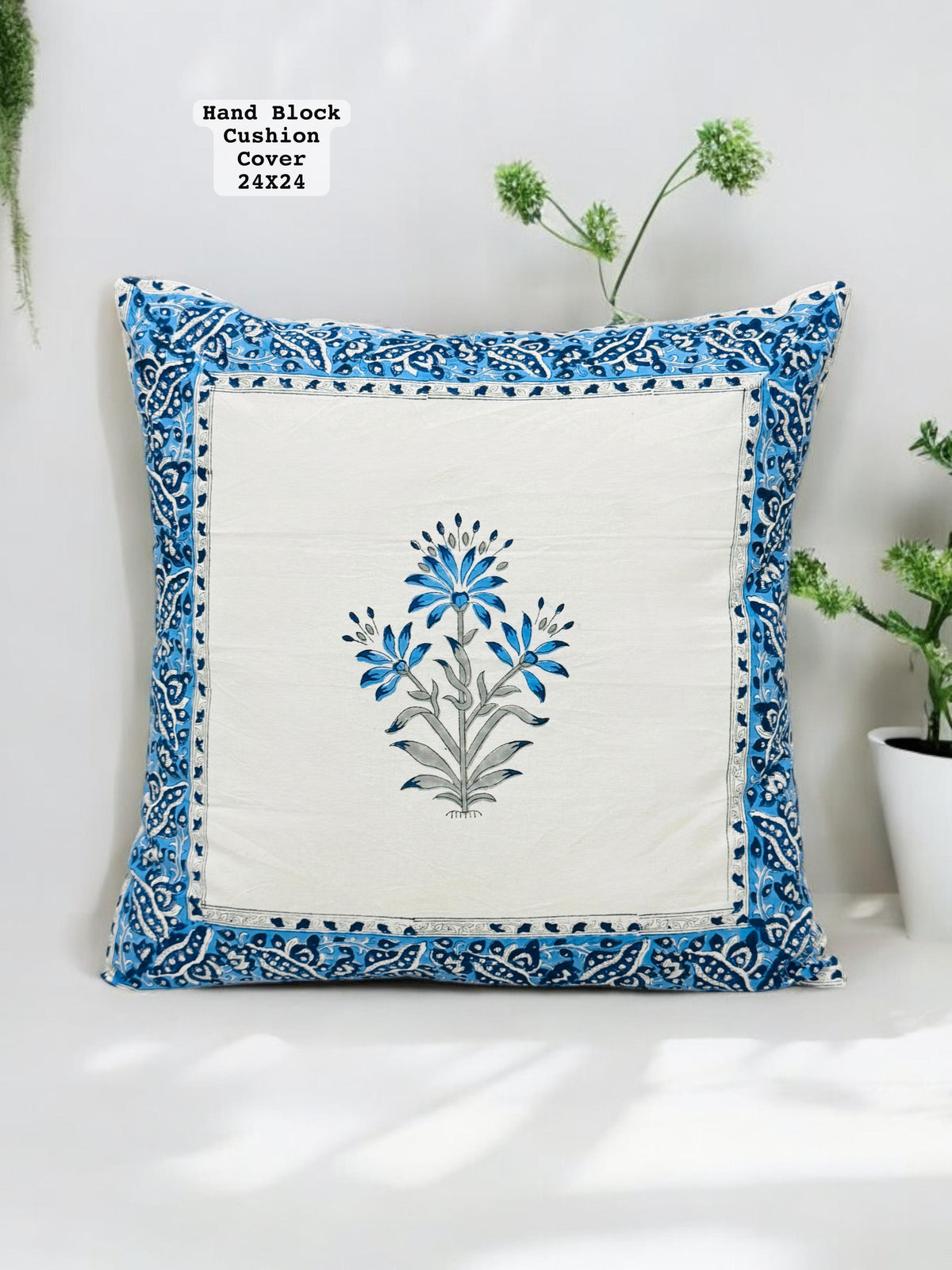 Hand Block Printed 100% Pure Cotton Cushion Covers