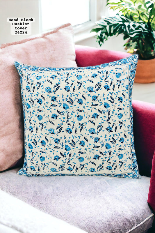 Hand Block Printed 100% Pure Cotton Cushion Covers