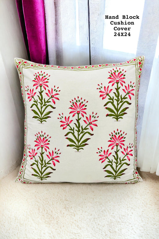 Hand Block Printed 100% Pure Cotton Cushion Covers