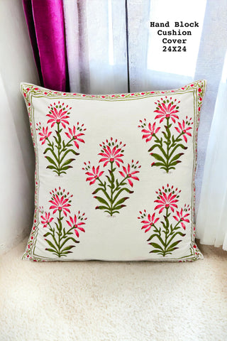 Hand Block Printed 100% Pure Cotton Cushion Covers