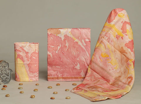 Hand Block Chanderi Silk Dress Materials