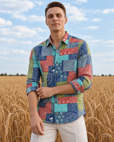 Colorful Stylish Designer Cotton Shirt for Men - Limited Edition