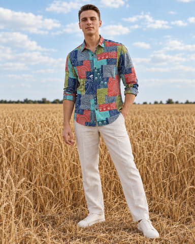 Colorful Stylish Designer Cotton Shirt for Men - Limited Edition