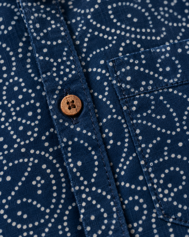 Bandhani Indigo Ethnic Casual Shirt for Men