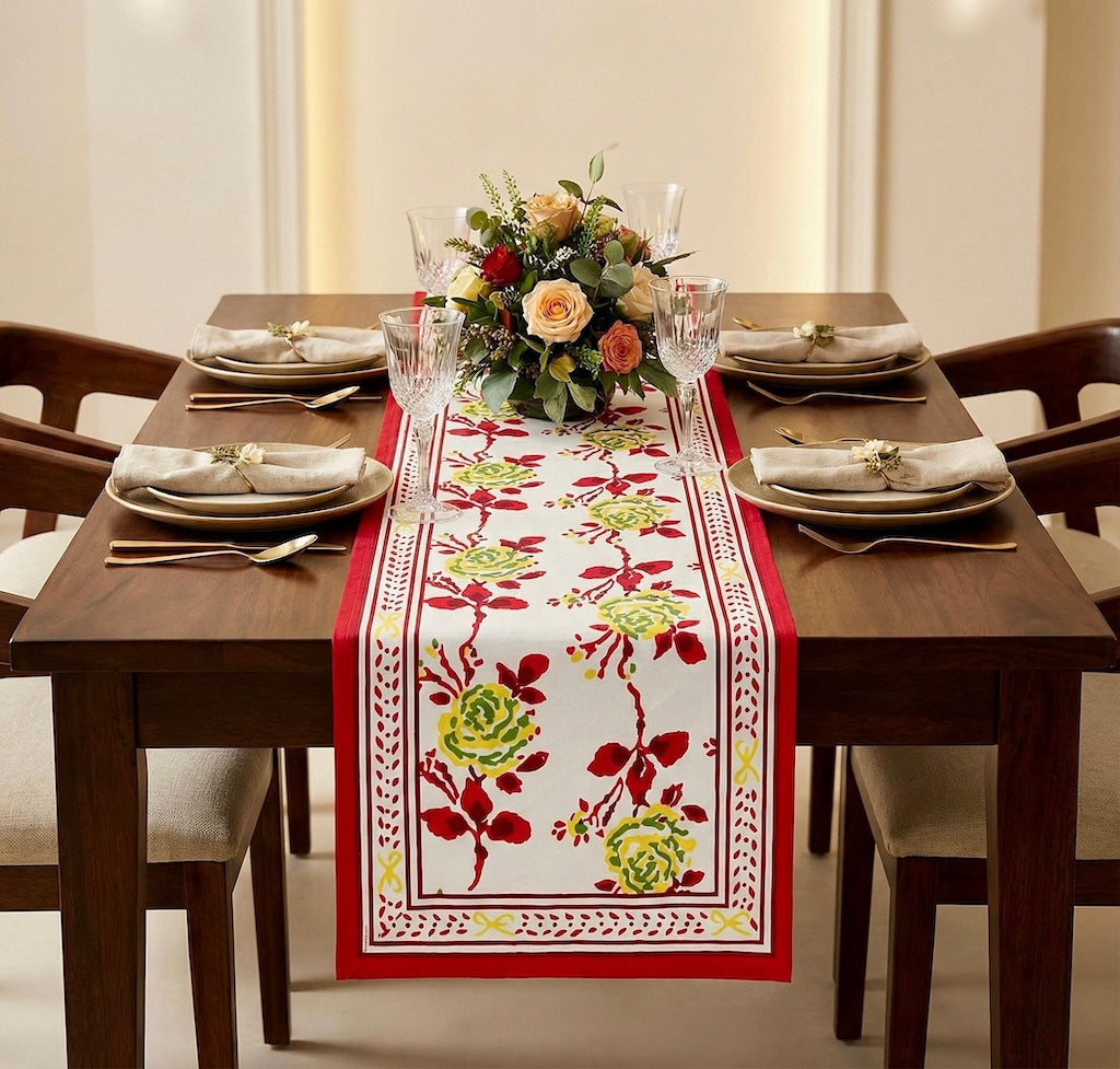 Jaipuri Printed Cotton Table Runner