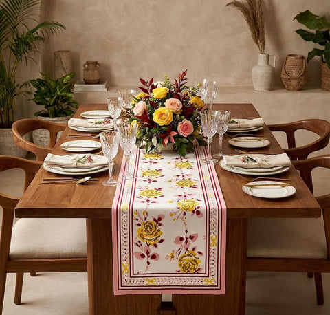 Jaipuri Printed Cotton Table Runner