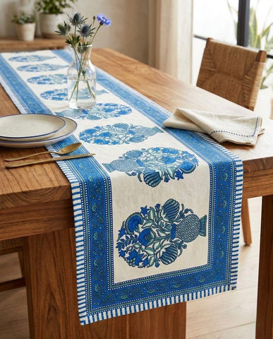 Jaipuri Printed Cotton Table Runner