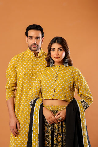 Couple Matching Kurta and Lehenga