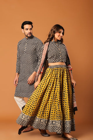 Couple Matching Kurta and Lehenga