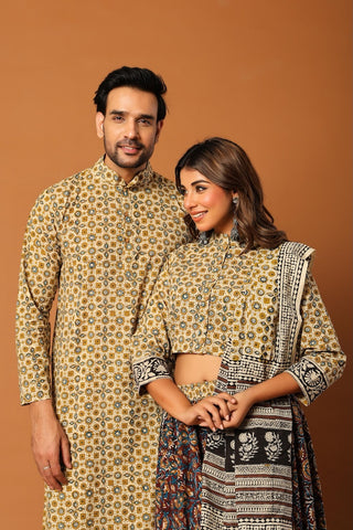 Couple Matching Kurta and Lehenga