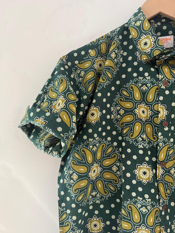 Floral Print Cotton Shirt for Men