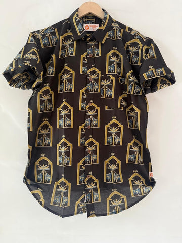 Kartikeya Jaipur Cow Print Cotton Shirt for Men