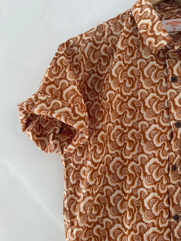 Floral Print Cotton Shirt for Men