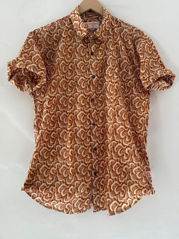 Floral Print Cotton Shirt for Men