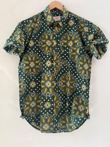 Floral Print Cotton Shirt for Men