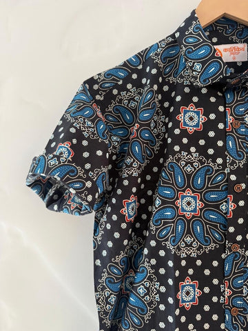 Kalamkari Print Half Sleeve Cotton Shirt for Men