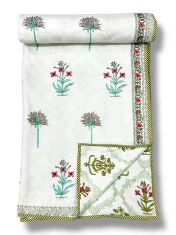 Hand Block Printed Jaipuri Quilts