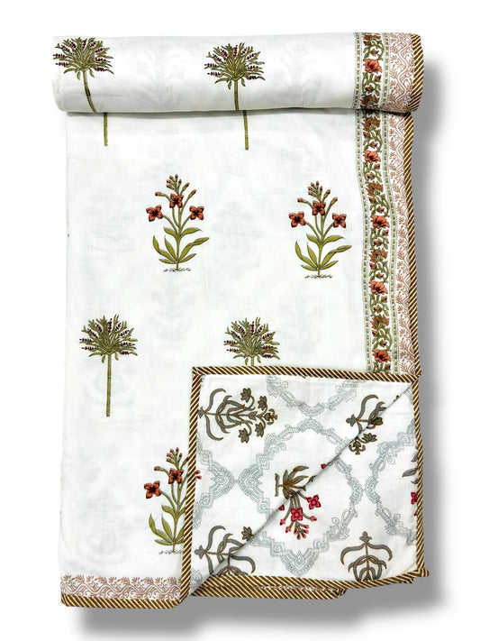 Hand Block Printed Jaipuri Quilts