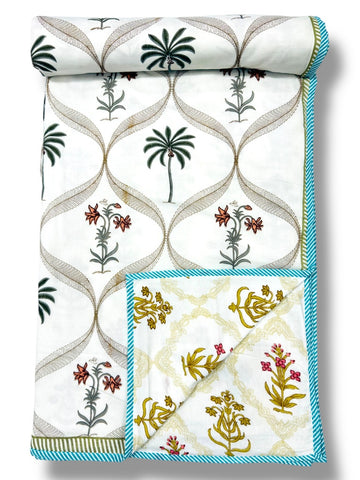 Hand Block Printed Jaipuri Quilts