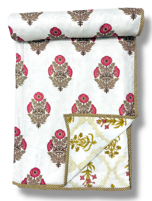 Hand Block Printed Jaipuri Quilts