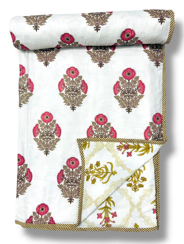 Hand Block Printed Jaipuri Quilts