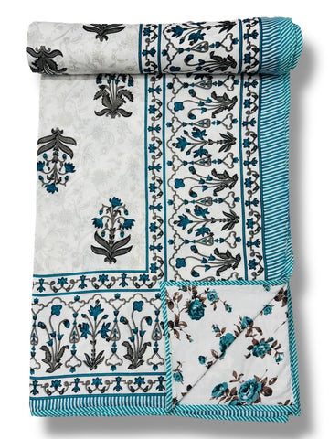 Hand Block Printed Jaipuri Quilts