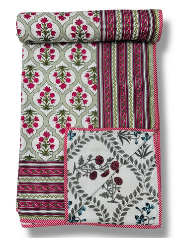 Hand Block Printed Jaipuri Quilts