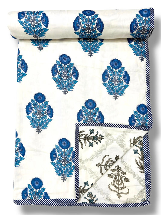Hand Block Printed Jaipuri Quilts
