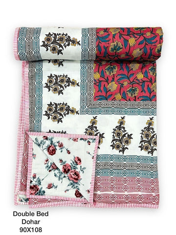 Hand Block Printed Jaipuri Quilts