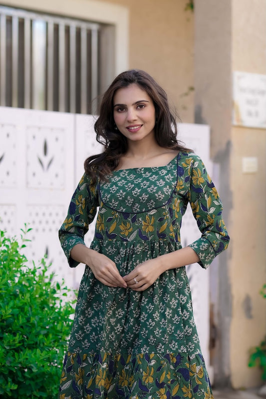 Handblock Printed cotton one piece