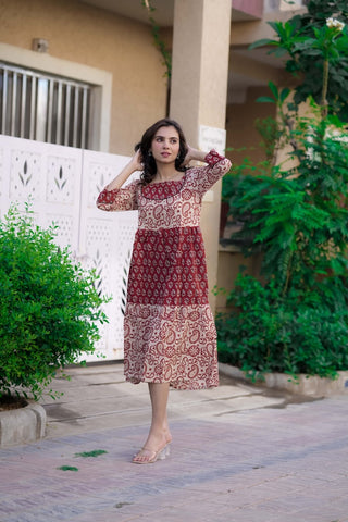 Handblock Printed cotton one piece