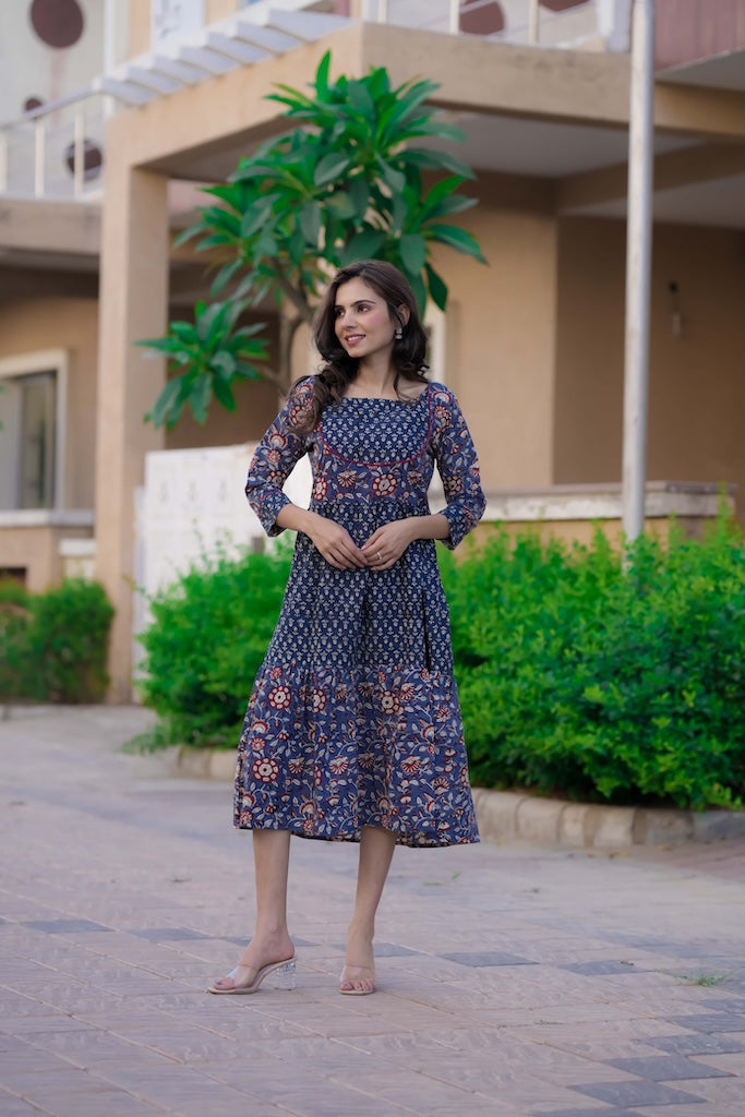 Handblock Printed cotton one piece