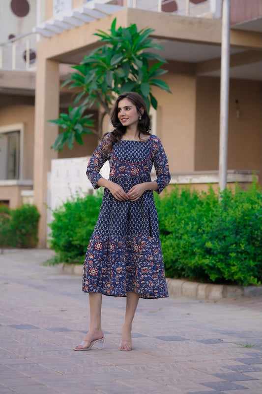 Handblock Printed cotton one piece