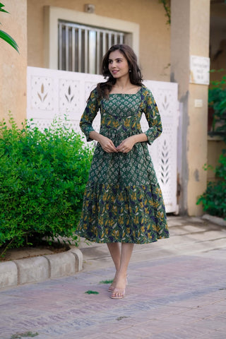 Handblock Printed cotton one piece