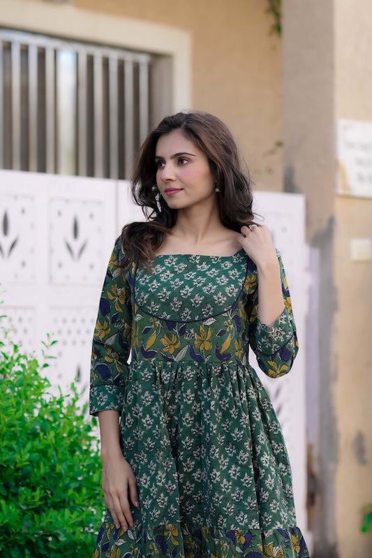 Handblock Printed cotton one piece
