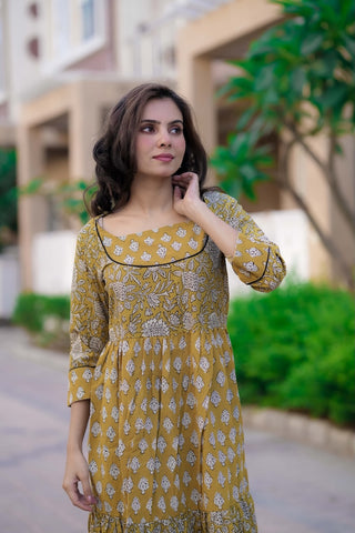 Handblock Printed cotton one piece